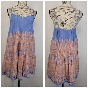Kate Moss Top Shop Mini Dress Size 2 Plush Paisley Floral Whimsical Bohemian